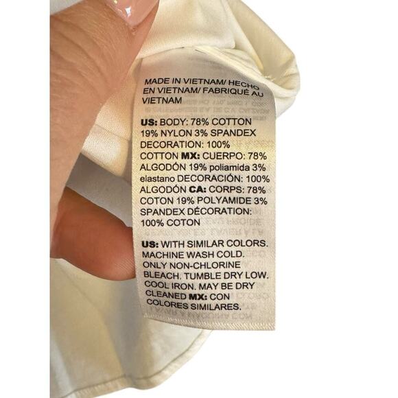 Chico's Size 3 US Size 16-18 Women's White Blouse Poplin Billow Sleeve - Picture 10 of 10